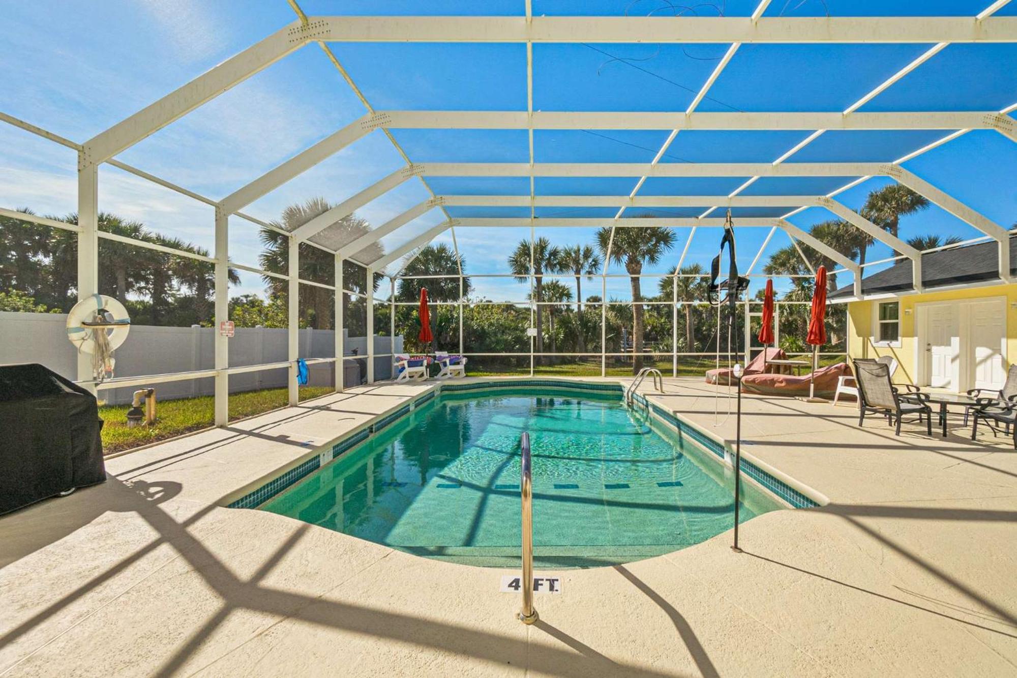 Flagler Beach Bed And Breakfast Pool Jaccuzzi Suite Exterior photo